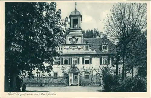 Ansichtskarte Oberlößnitz-Radebeul Haus Villa Sorgenfrei 1928 