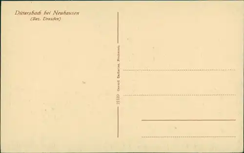 Ansichtskarte Dittersbach-Neuhausen (Erzgebirge) Straßenblick 1918 