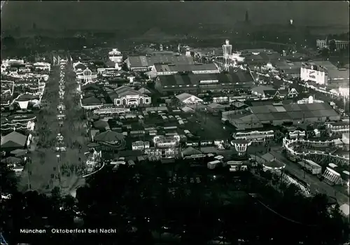 Ansichtskarte München Oktiberfest bei Nacht 1958 