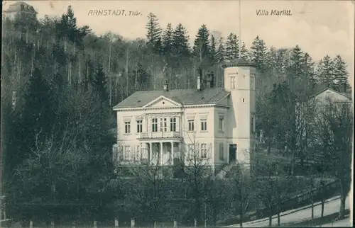 Ansichtskarte Arnstadt Villa Marlitt 1907