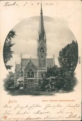 Ansichtskarte Hansaviertel-Berlin Kaiser-Friedrich-Gedächtniskirche 1900