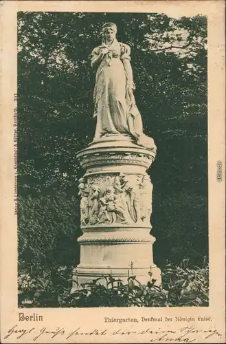 Ansichtskarte Tiergarten-Berlin Denkmal der Königin Luise 1900