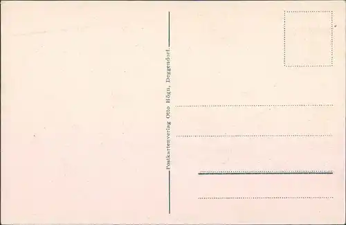 Ansichtskarte Deggendorf Panorama auf Siedlung 1922