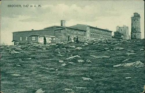 Ansichtskarte Ilsenburg (Harz) Brockenhaus/-hotel 1914