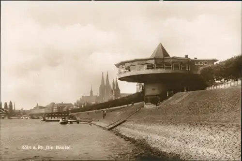 Ansichtskarte Köln Die Bastei am Rhein 1930
