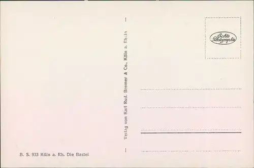 Ansichtskarte Köln Die Bastei am Rhein 1930