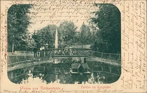 Ansichtskarte Bad Rothenfelde Partie im Kurgarten 1901
