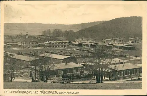 Münsingen (Württemberg) Truppenübungsplatz, Barackenlager 1914