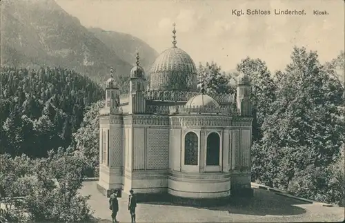 Ansichtskarte Linderhof-Ettal Kgl. Schloss Linderhof. Kiosk 1921