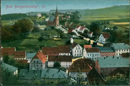 Ansichtskarte Bad Gottleuba-Berggießhübel Stadtpartie 1913 