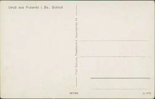 Ansichtskarte Pulsnitz Połčnica Partie am Schloß 1929 