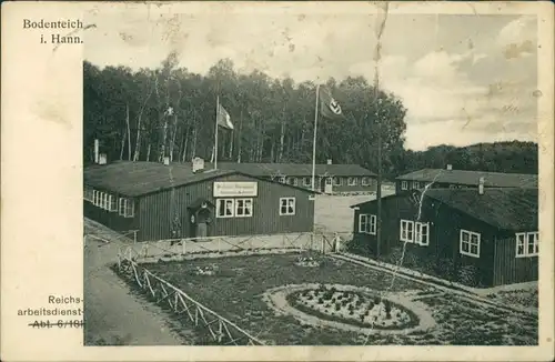 Ansichtskarte Bodenteich Reichsarbeitsdienst Abt. 6/181 1934 