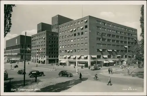 Postcard Oslo Kristiania Autos - Tordenskjolds plass 1930 