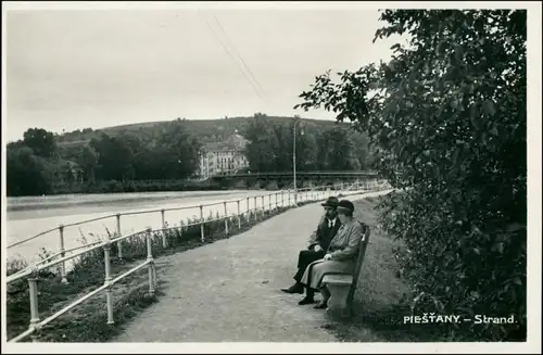 Pistyan Pistian | Piszczany | Piešťany (Pöstyény) Strand - Flusspromenade 1930 