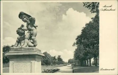 Ansichtskarte Aurich-Leer (Ostfriesland) Partie am Lindenwall 1924