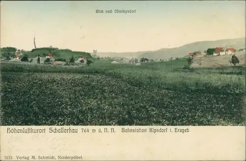 Ansichtskarte Schellerhau-Altenberg (Erzgebirge) Blick nach Oberkipsdorf 1908 