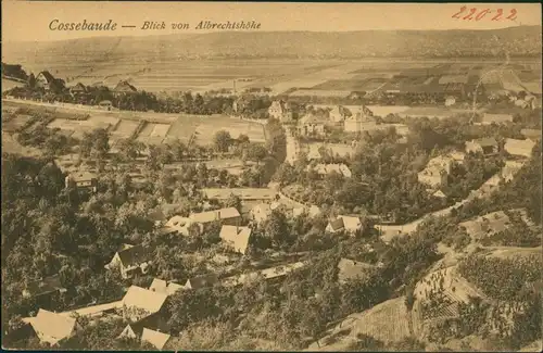 Ansichtskarte Cossebaude-Dresden Blick von der Albrechtshöhe c1922 