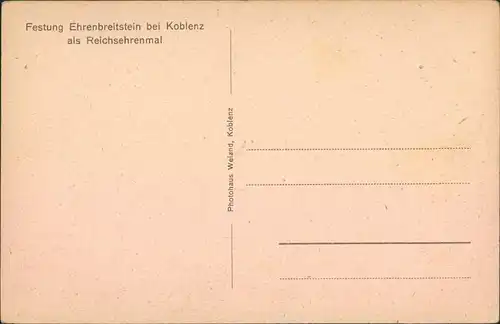 Ansichtskarte Koblenz Festung Ehrenbreitstein 1928