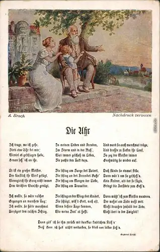 Ansichtskarte  Künstlerkarte: Gemälde / Kunstwerke - A. Borch - Die Uhr 1912