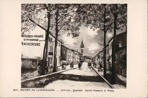 CPA Anse Straße - Utrillo-Quartier Saint-Romain - Künstlerkarte 1934