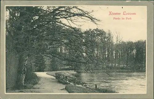 Ansichtskarte Bad Rehburg-Rehburg-Loccum Partie im Park 1912 Passepartout