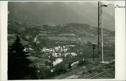 Ansichtskarte Pian Stadt von der Eisenbahn aus 1935 Privatfoto 