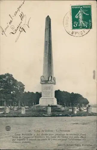 CPA Mourmelon-le-Grand Camp de Chalons - La Pyramide 1908