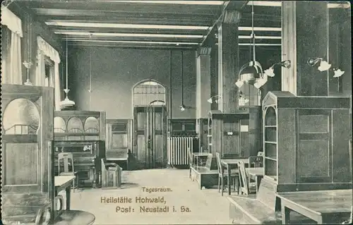 Ansichtskarte Hohwald (Sachsen) Tagesraum, Heilstätte Hohwald 1910 