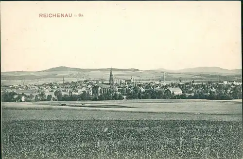 Postcard Reichenau in Sachsen Bogatynia Blick auf die Stadt 1917 
