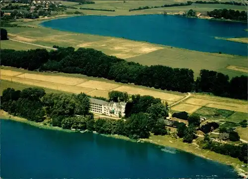 Ansichtskarte Preetz Luftbild Kurklinik "Haus Freudenholm", See 1975