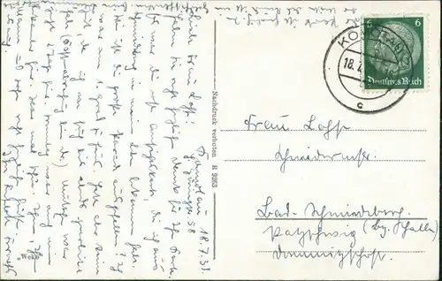 Postcard Komotau Chomutov Im Rosenpark 1938 