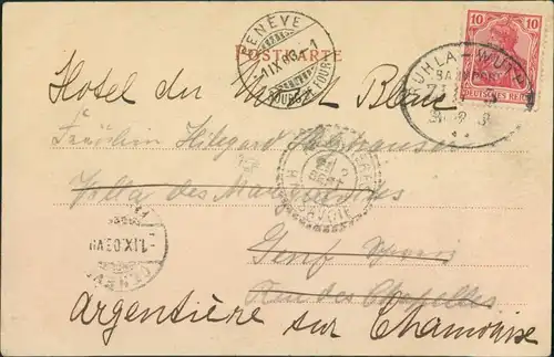 Ansichtskarte Ruhla Gemälde im Hotel zum Landgrafen Schmied 1903