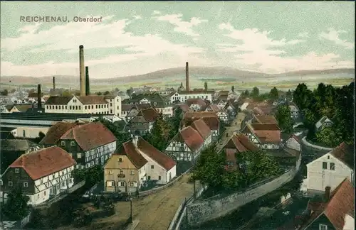 Reichenau in Sachsen Bogatynia Fabriken, Oberdorf - Straße 1908 