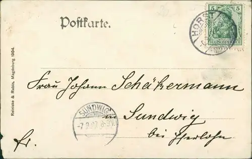 Ansichtskarte Horst (Holstein) Partie am Pastorat 1904 