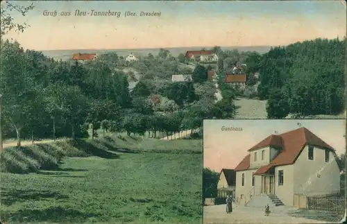 Ansichtskarte Neutanneberg-Klipphausen 2 Bild: Stadt und Gasthaus 1911 