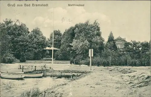 Ansichtskarte Bad Bramstedt Partie am Matthiasbasd 1916 