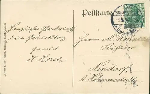 Ansichtskarte Bad Bramstedt Partie am Matthiasbasd 1916 