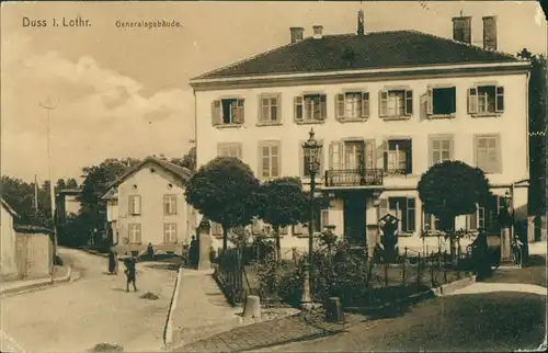 CPA Duß Dieuze Strasse - Kommandantur Lothringen Lorraine
1917