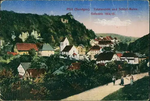 CPA Pfirt Elsaß Ferrette Partie an der Stadt 1916 