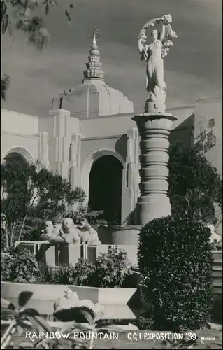 Postcard San Francisco Rainbow Fountain EXPO 1939 