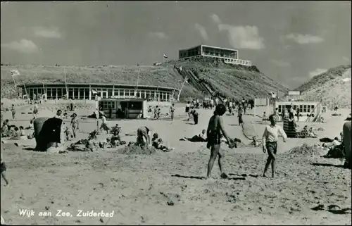 Postkaart Wijk aan Zee Gaststätte, Restaurant - Strand 1965
