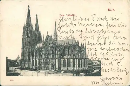 Ansichtskarte Köln Dom von Süden 1902 