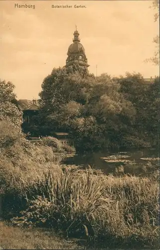 Ansichtskarte Hamburg Blick auf den botanischen Garten 1922 