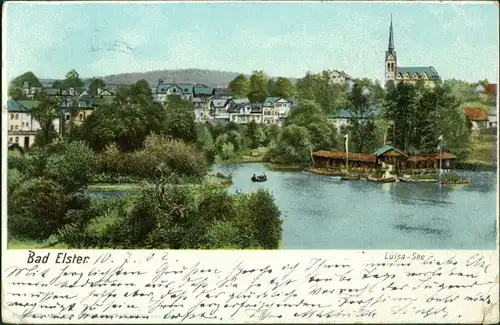 Ansichtskarte Bad Elster - Stadt Luisa-See 1906 