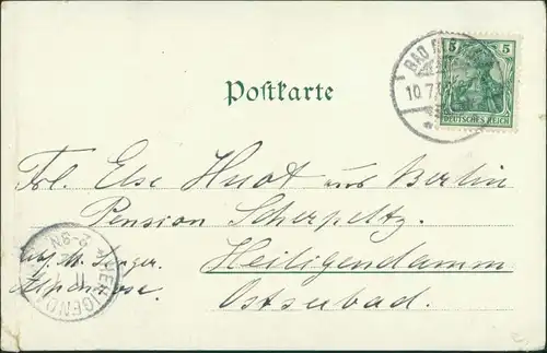 Ansichtskarte Bad Elster - Stadt Luisa-See 1906 