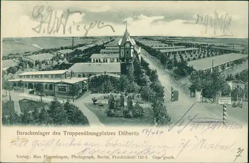 Ansichtskarte Dallgow-Döberitz Barackenlager - Straße 1904 