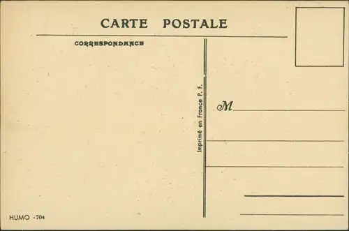 Ansichtskarte  Rauchende Soldaten - Scherzkarte Frankreich Francaise 1955 
