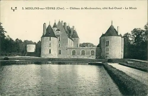 CPA Moulins-sur-Yèvre Chateau Schloss 1917 