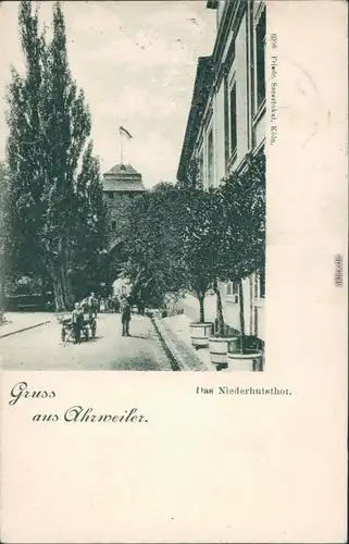 Ahrweiler-Bad Neuenahr-Ahrweiler  Niederhutsthor, Kinder mit Karren 1901