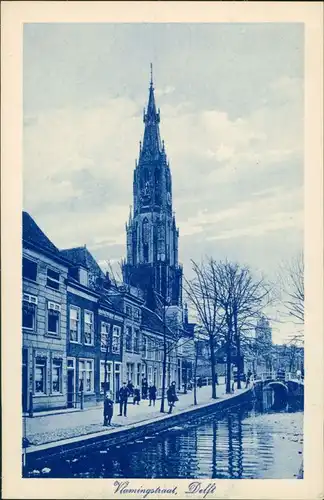 Postkaart Delft Delft Vlamingstraat 1928